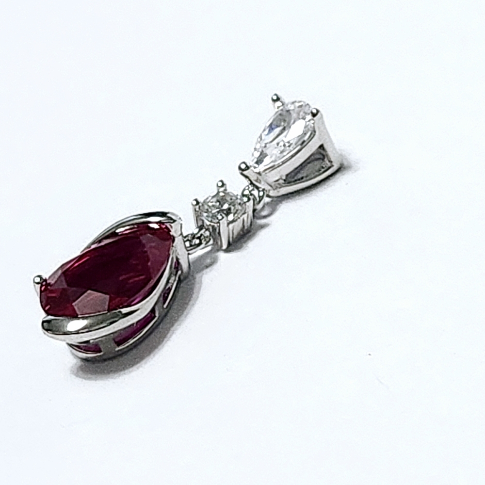 Silver RUBY Pendant 1.0" - Picture 5 of 7